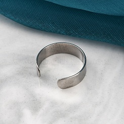 304 Stainless Steel Open Cuff Rings&nbsp;RJEW-G335-01A
