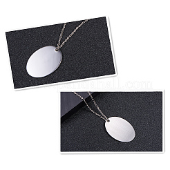 201 Stainless Steel Mirror Polished Finish Stamping Blank Tag Pendants&nbsp;STAS-BC0002-30P