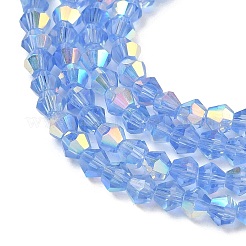 Electroplate Transparent Glass Beads Strands&nbsp;EGLA-K015-18X