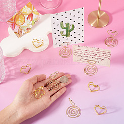 24Pcs 2 Styles Heart Steel Name Card Holder&nbsp;AJEW-TA0003-54