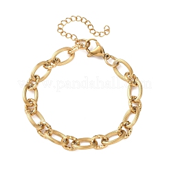 8MM 304 Stainless Oval Link Chain Bracelets&nbsp;SA-CBA725A-27G