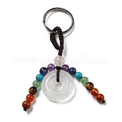 7 Chakra Natural Gemstone Tassel Keychain&nbsp;G-C066-06A