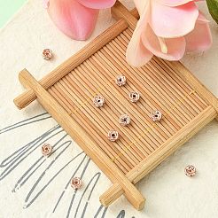 Brass Rhinestone Spacer Beads&nbsp;RB-YW0001-04B-01RG