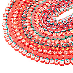12 Strands 12 Styles Handmade Polymer Clay Bead Strands&nbsp;CLAY-TA0001-72A