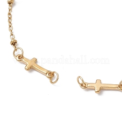 304 Stainless Steel Cross Link Chain Bracelet Making&nbsp;AJEW-JB01380-01