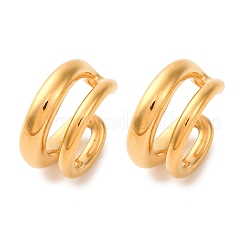 Two-layer  C-Shaped 304 Stainless Steel Two Tone Cuff Earrings&nbsp;EJEW-A131-04E-G