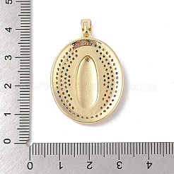 Brass Cubic Zirconia Pendants&nbsp;KK-Z050-29G-02