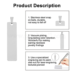 304 Stainless Steel Pendants&nbsp;STAS-UN0013-42P
