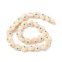 Evil Eye Resin Beads Strands&nbsp;RESI-F040-01E