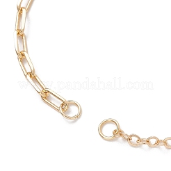 Brass Cable Chain Paperclip Chain Bracelet Making&nbsp;AJEW-JB01466