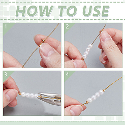 8Pcs 2 Colors 925 Sterling Silver Crimp Beads&nbsp;STER-ME0001-31