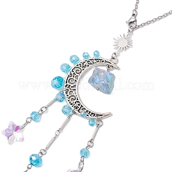 Alloy Moon Window Hanging Prism Ornaments&nbsp;HJEW-TA00284-03