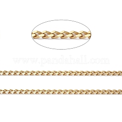 Ion Plating(IP) 304 Stainless Steel Faceted Curb Chains&nbsp;CHS-G027-07G