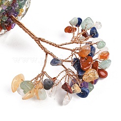 Natural Mixed Stone Chips Tree of Life Decorations&nbsp;DJEW-B013-01E