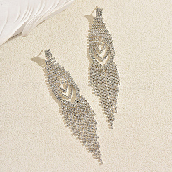 Brass Rhinestone Chandelier Earrings for Women&nbsp;TS9607