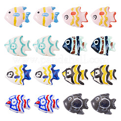16Pcs 8 Colors Handmade Porcelain Beads&nbsp;PORC-TA0001-19