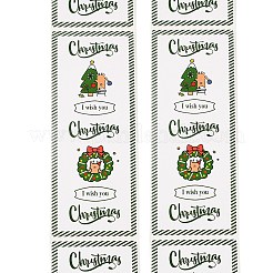 50Pcs Christmas Square with Word Merry Christmas Roll Stickers&nbsp;DIY-M070-03D