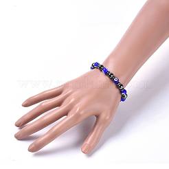 Handmade Evil Eye Lampwork Beads Stretch Bracelets&nbsp;BJEW-JB04461-02