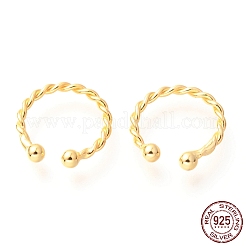 925 Sterling Silver Cuff Earrings&nbsp;EJEW-H124-10G