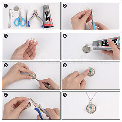 DIY Blank Photo Pendant Making Kit&nbsp;DIY-CA0004-53
