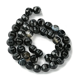 Dyed & Heated Natural Black Agate Beads Strands&nbsp;G-H023-A03-01