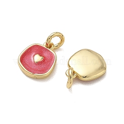 Brass Enamel Pendants&nbsp;KK-CBA5585-08G
