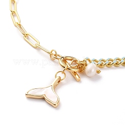 Natural Shell Fishtail Pendant Necklaces&nbsp;NJEW-JN03240-02