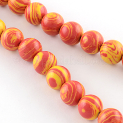 Dyed Synthetical Gemstone Round Bead Strands&nbsp;G-Q939-01A-M