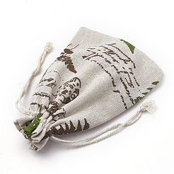 Polycotton(Polyester Cotton) Packing Pouches Drawstring Bags&nbsp;LS-ABAG-S003-05B
