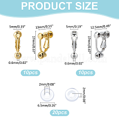 20Pcs 2 Colors Brass Clip-on Earring Findings&nbsp;KK-ME0001-29