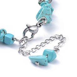 Natural & Synthetic Mixed Stone Chip Bracelets&nbsp;BJEW-JB04489