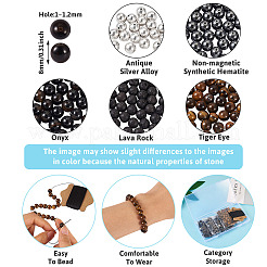 Men's Mixed Stone Bracelet DIY Making Kit&nbsp;DIY-FW0001-11