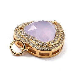 Eco-Friendly Brass Micro Pave Cubic Zirconia Pendants&nbsp;ZIRC-H122-03G-01