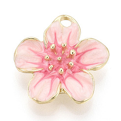 Rack Plating Alloy Enamel Pendants&nbsp;ENAM-T091-49M-G