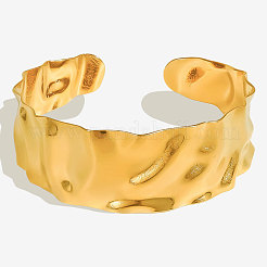 304 Stainless Steel Hamerred Cuff Bangles for Women&nbsp;UI8260-2