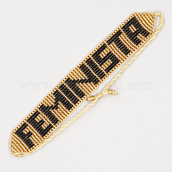 Glass Seed Beaded Braided Bead Bracelets for Women&nbsp;UA0334