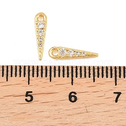 Brass Micro Pave Cubic Zirconia Charms&nbsp;KK-F927-22G