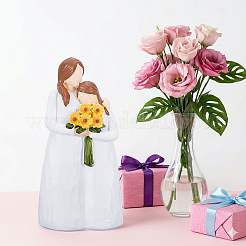 Mother & Daughter Resin Sculpture Display Decorations&nbsp;DJEW-WH0053-82A