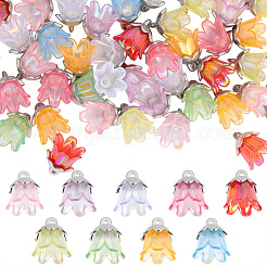 72Pcs 9 Colors Acrylic Pendants&nbsp;OACR-SC0002-38A