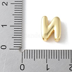 Brass Micro Pave Clear Cubic Zirconia Initial Multi-strand Links&nbsp;KK-S520-01G-14