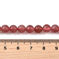 Natural Strawberry Quartz Beads Strands&nbsp;G-L621-B09-6mm