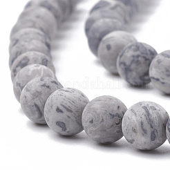 Natural Map Stone/Picasso Stone/Picasso Jasper Beads Strands&nbsp;G-T106-222