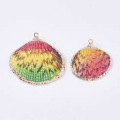 Electroplate Shell Pendants&nbsp;SSHEL-T008-30