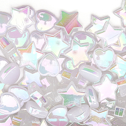 100Pcs 2 Styles  Transparent Acrylic Beads&nbsp;OACR-SC0002-41B
