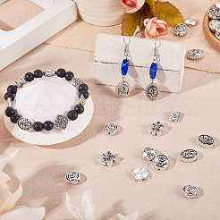 80Pcs 8 Styles Tibetan Style Alloy Beads&nbsp;TIBEB-TA0001-31
