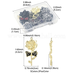 10Pcs 5 Colors Alloy Enamel Gothic Style Pendants&nbsp;FIND-FS0004-30