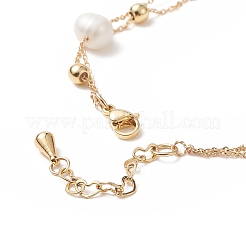 Natural Pearl Beaded Double Layer Multi-strand Bracelet&nbsp;BJEW-TA00243