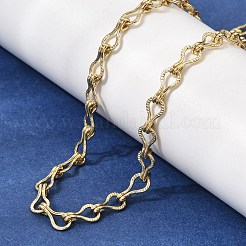 5MM Brass Teardrop Link Chain Necklaces for Women&nbsp;NJEW-F366-04B