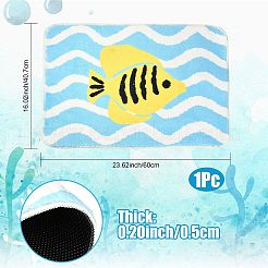 Flocking Fibre Tropical Fish Bath Mat&nbsp;AJEW-FZC0003-05A
