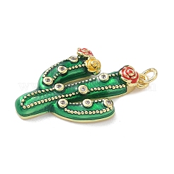 Brass Enamel Pendants&nbsp;KK-B155-21G-02